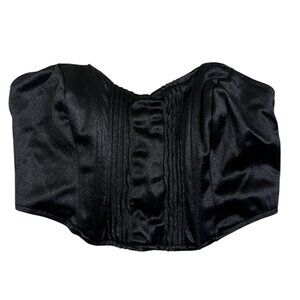 Koton Black Shimmery Strapless Corset Top